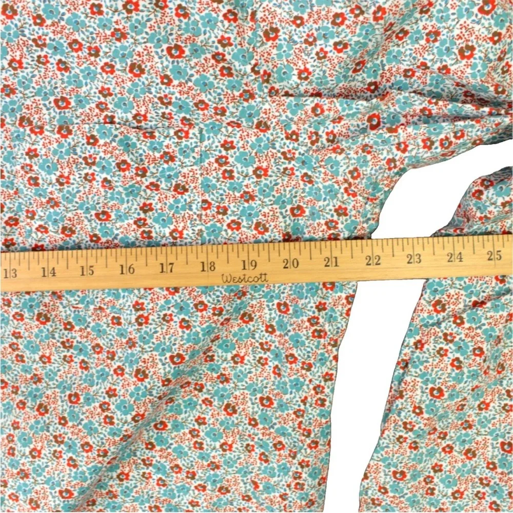 J Crew Slim Fit Long Sleeve Button Down Shirt Mens L Floral AOP Preppy Spring